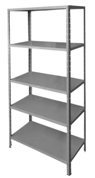 Estante de aço cinza padrão 30cm 5 bandejas