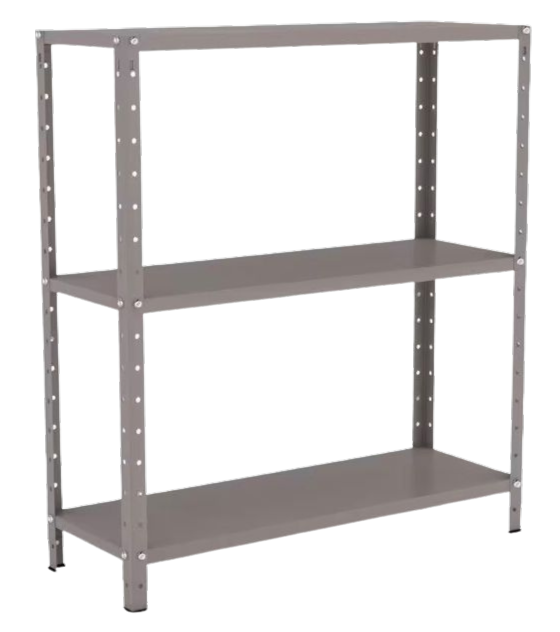 Estante de aço cinza padrão E3 bandejas