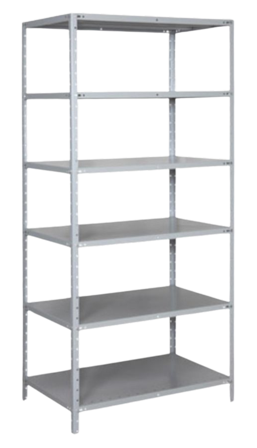Estante de aço cinza padrão 42cm 6 bandejas