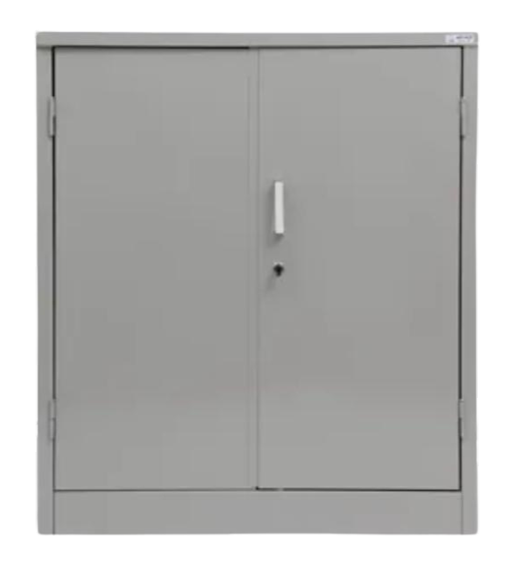 Armário cinza 2 portas modelo PA, altura 100 cm