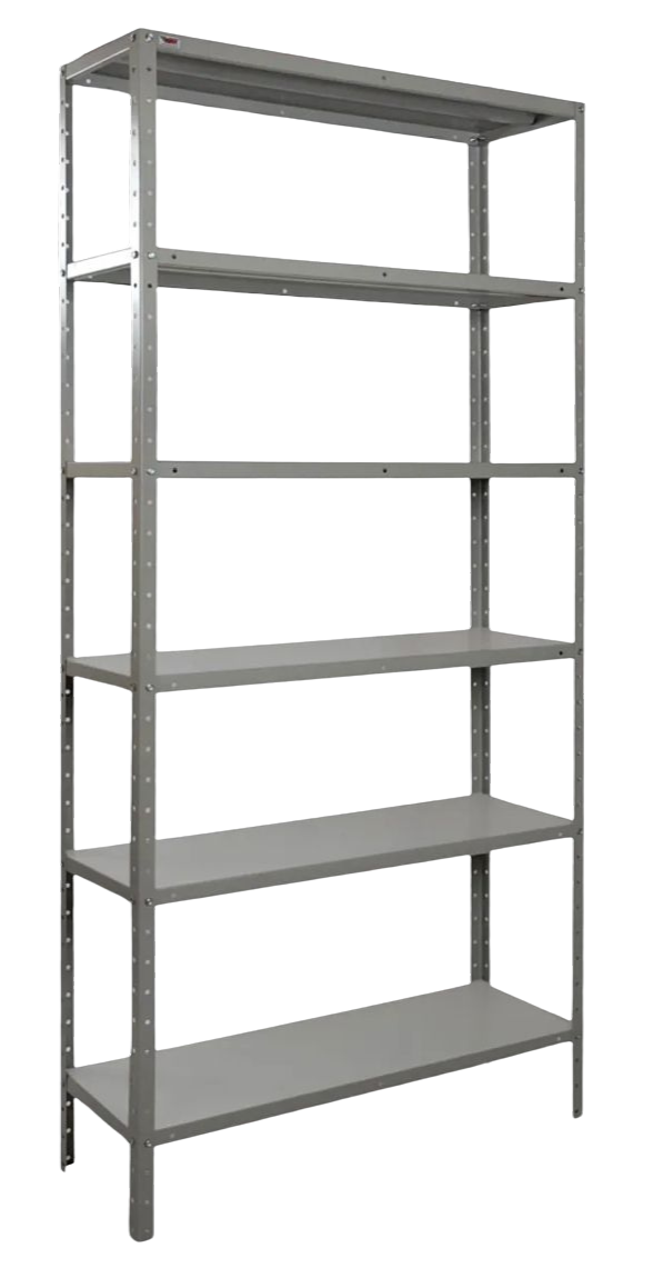 Estante de aço cinza padrão 30cm 6 bandejas
