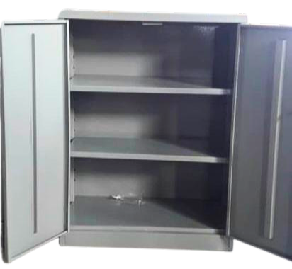 Armário cinza 2 portas modelo PA, altura 100 cm